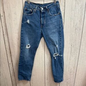 Levi’s 501 Distressed Button Fly Jeans